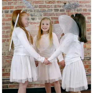 Oriental Trading Pretend Play*Darware Christmas Angel Wings And Halos Sets (6-Pack); Angel Dress Up Costumes For Pageants, Plays And Parties, White And Silver
