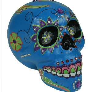 Day Of The Dead Blue Sugar Skull<Oriental Trading Best Sale