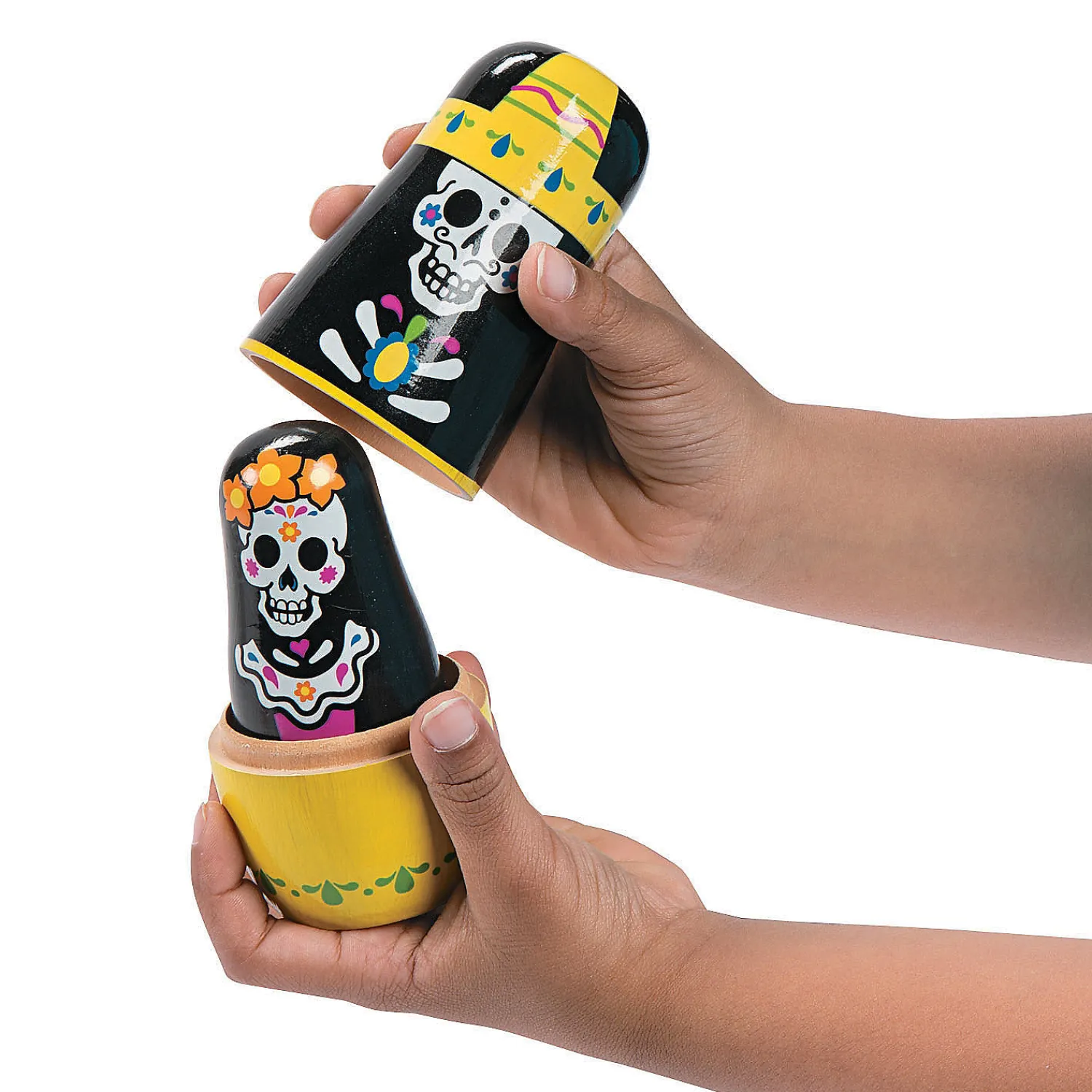 day_of_the_dead_nesting_d_1.webp Oriental Trading Character Toys*Day Of The Dead Nesting Dolls - 5 Pc.
