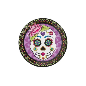 Day Of The Dead Party Paper Dessert Plates - 8 Ct.<Oriental Trading Online
