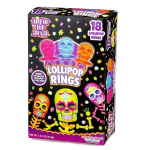 Day Of The Dead Ring Lollipops - 18 Pc.<Oriental Trading Outlet