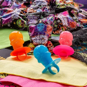 Day Of The Dead Ring Lollipops - 18 Pc.<Oriental Trading Outlet