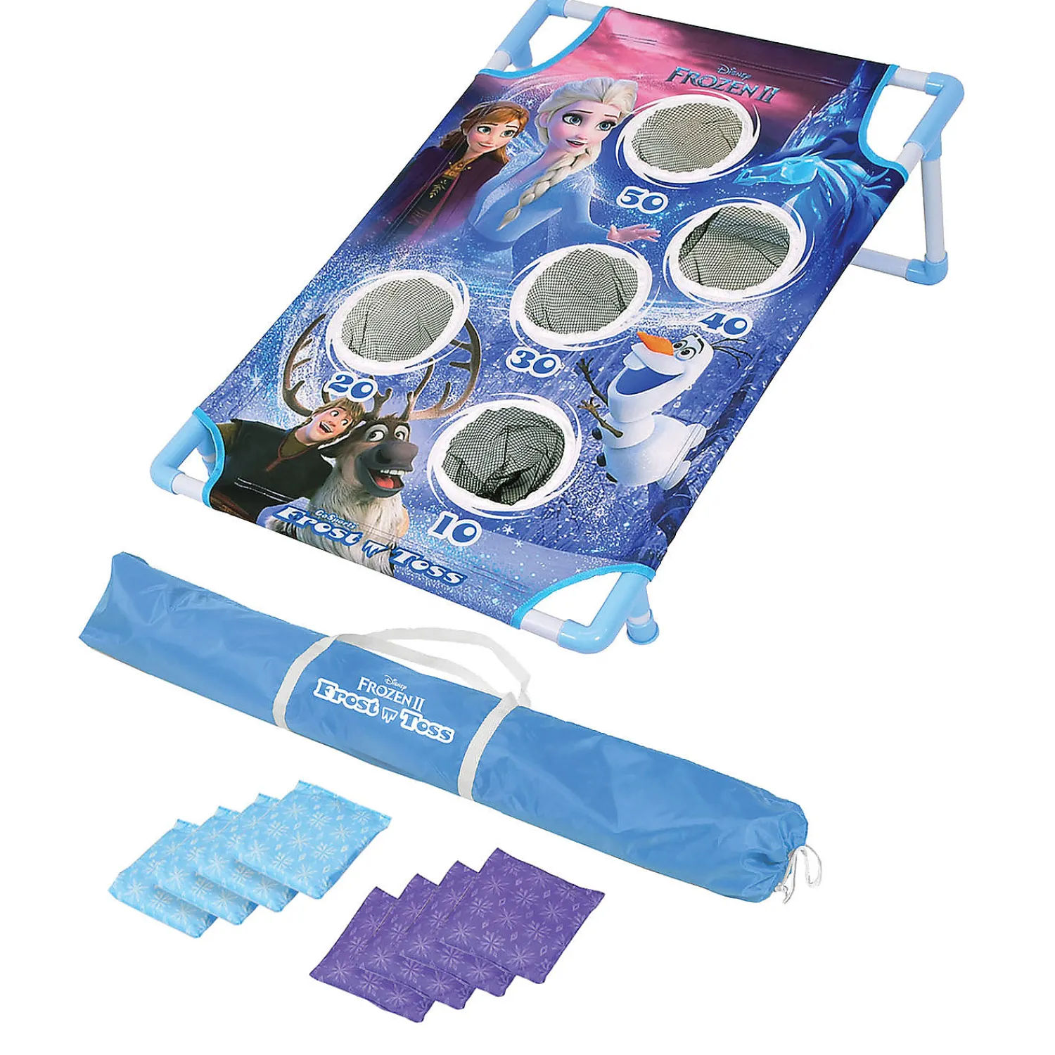 disney_frozen__frost_toss_0-1.webp Oriental Trading Bean Bag & Ring Toss*Disney Frozen 2 Frost Toss Game Set By Gosports - Includes 8 Snowflake Bean Bags With Portable Carrying Case