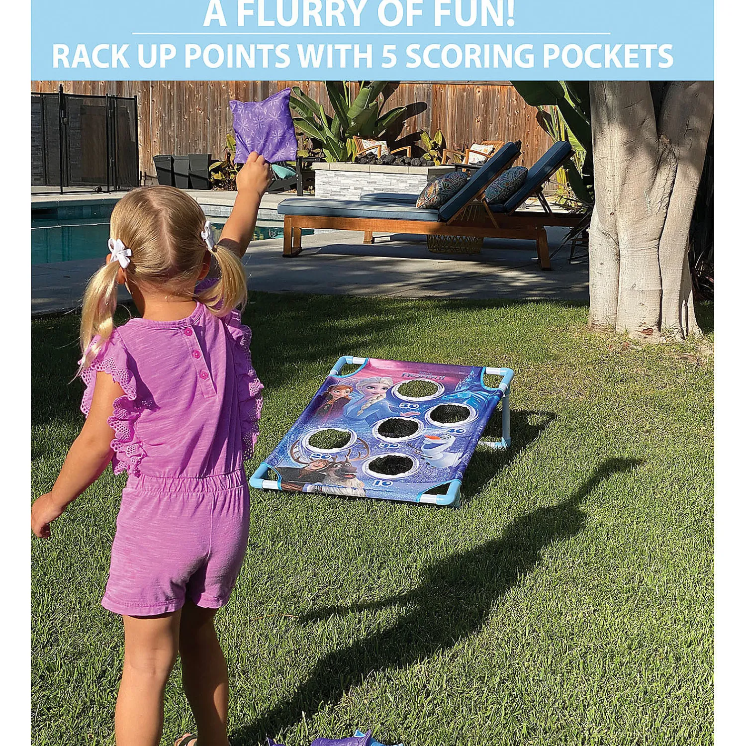 disney_frozen__frost_toss_2-1.webp Oriental Trading Bean Bag & Ring Toss*Disney Frozen 2 Frost Toss Game Set By Gosports - Includes 8 Snowflake Bean Bags With Portable Carrying Case