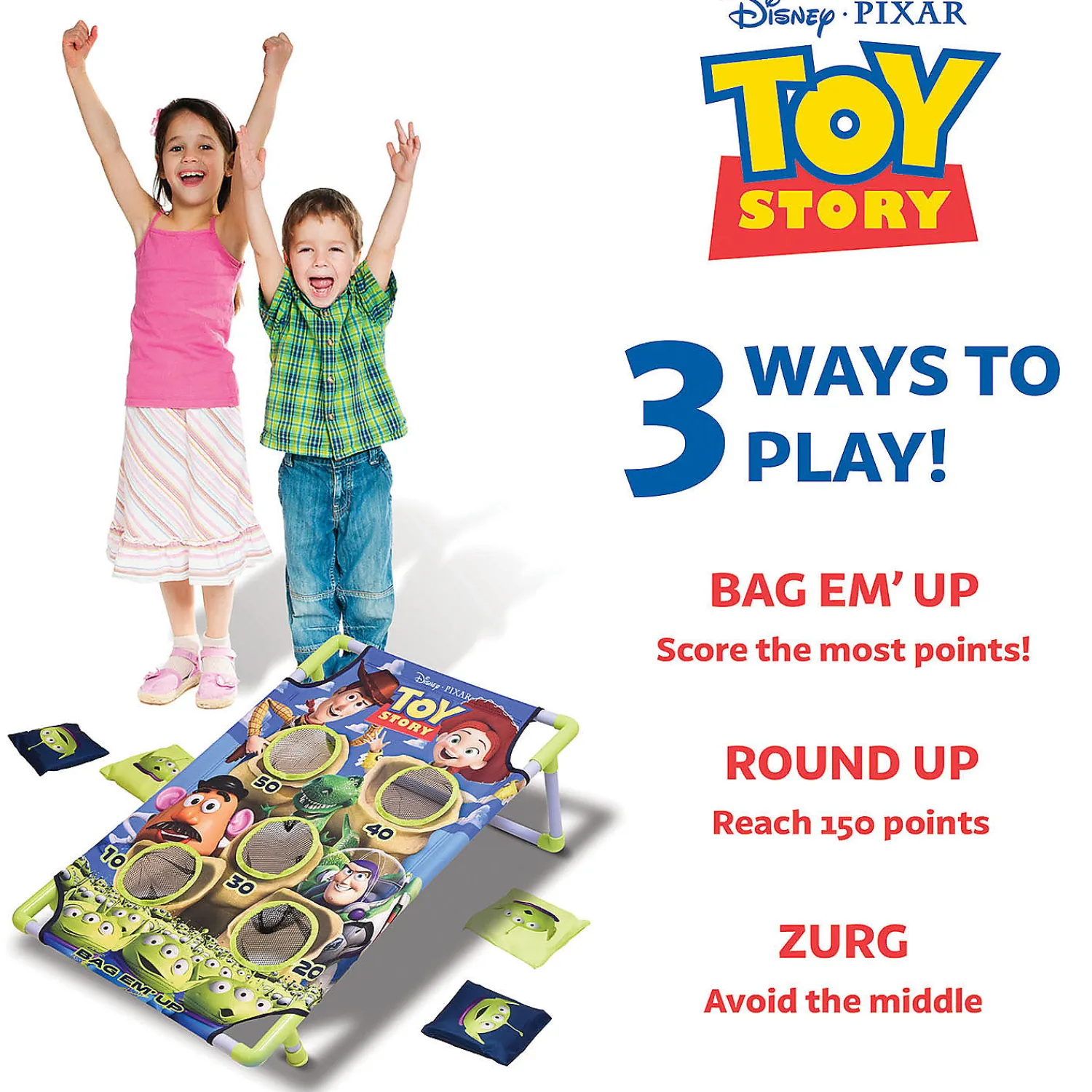 disney_pixar_toy_story_ba_1.webp Disney Pixar Toy Story Bag-Em-Up Game Set By Gosports - Includes 8 Alien Bean Bags With Portable Carrying Case<Oriental Trading Store