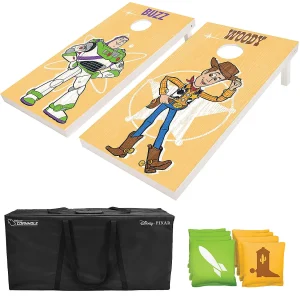 Oriental Trading Bean Bag & Ring Toss*Disney Pixar Toy Story Regulation Size Cornhole Set By Gosports - Includes 8 Bean Bags And Portable Carrying Cas
