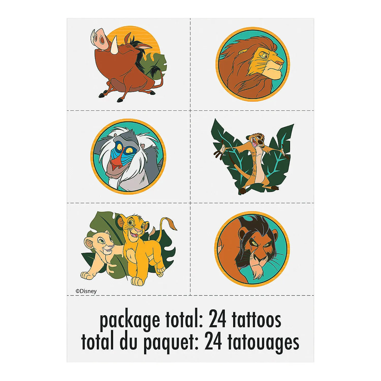 disney_the_lion_king_temp_1.webp Oriental Trading Temporary Tattoos*Disney The Lion King Temporary Tattoos - 24 Pc.