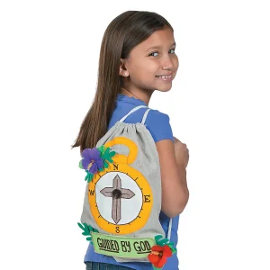 Diy Medium Canvas Drawstring Bags - 12 Pc.<Oriental Trading Flash Sale