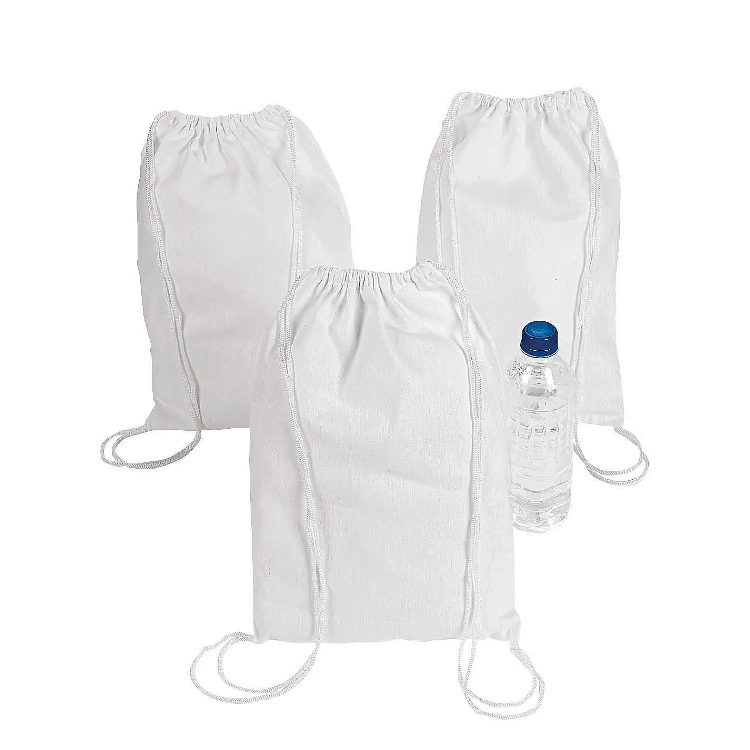 diy_medium_white_canvas_d_1.webp Diy Medium White Canvas Drawstring Bags - 12 Pc.<Oriental Trading Best