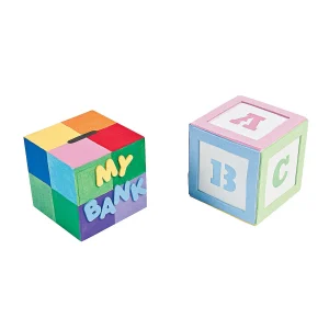 Diy Unfinished Wood Block Bank - 12 Pc.<Oriental Trading Shop