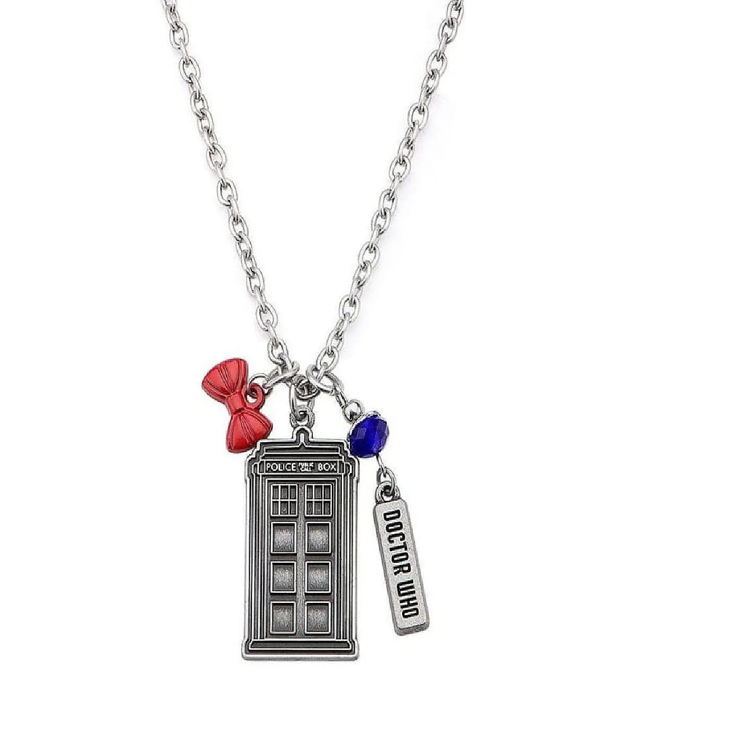 doctor_who_stainless_stee_0.webp Oriental Trading Pretend Play*Doctor Who Stainless Steel Multi-Charm Tardis Necklace
