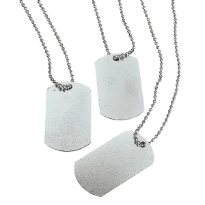 Oriental Trading Necklaces*Dog Tag Necklaces - 12 Pc.
