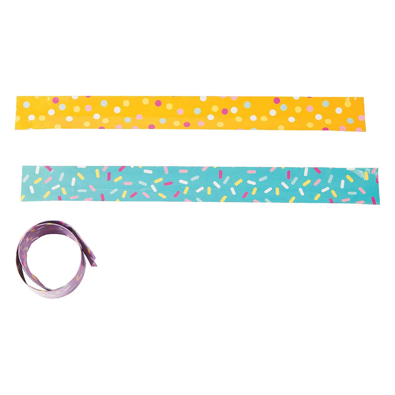 donut_sprinkles_slap_brac_1.webp Oriental Trading Bracelets*Donut Sprinkles Slap Bracelets - 12 Pc.