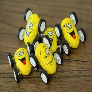 Oriental Trading Wind-Up Toys & Spinning Tops*Emoji Stunt Cars For Kids - 12 Pack