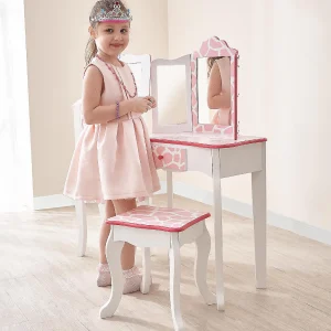 Oriental Trading Pretend Play*Fantasy Fields - Fashion Giraffe Prints Gisele Play Vanity Set - Pink / White