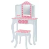 Oriental Trading Pretend Play*Fantasy Fields - Fashion Polka Dot Prints Gisele Play Vanity Set - Pink / White