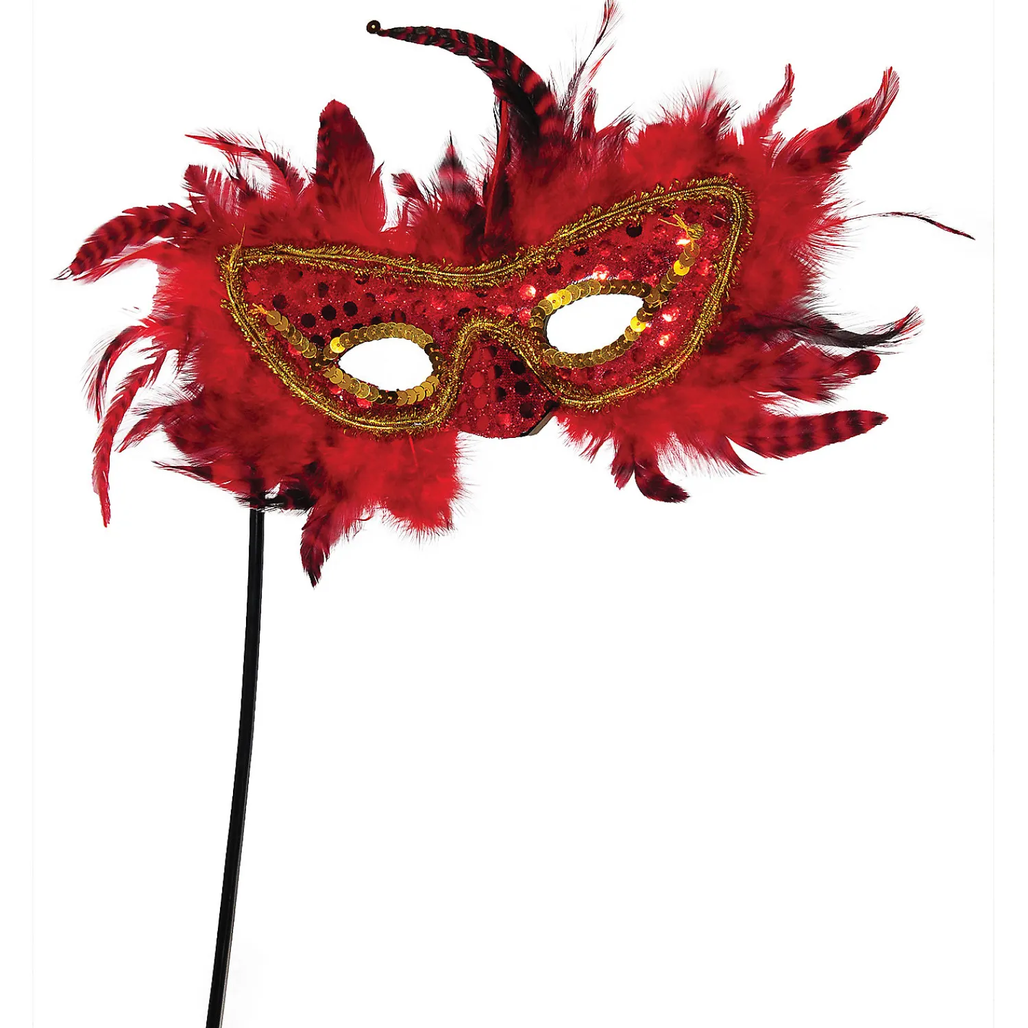 feather_mask_with_stick_0.webp Feather Mask With Stick<Oriental Trading Store