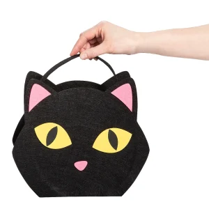 Felt Black Cat Trick-Or-Treat Basket<Oriental Trading New