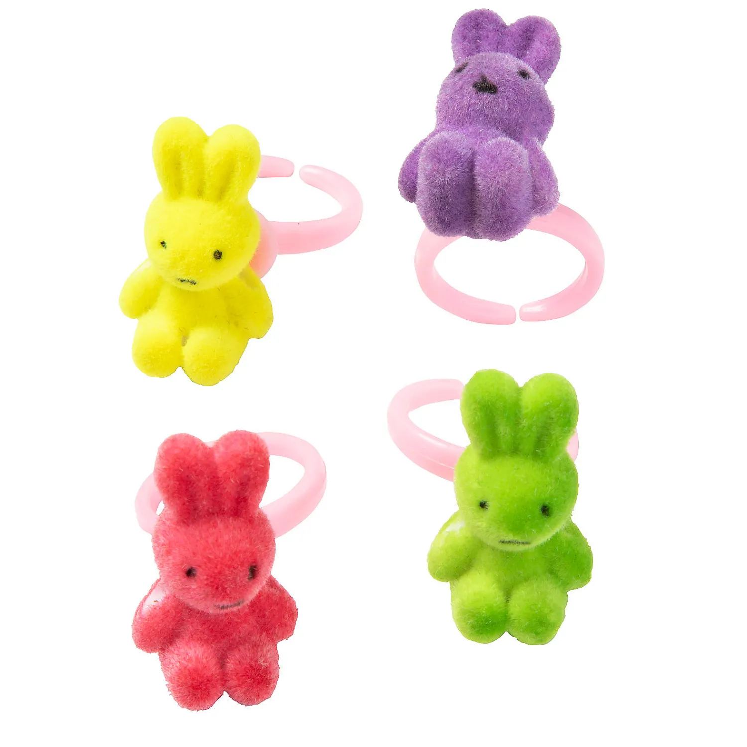 flocked_bunny_rings___pc_0.webp Oriental Trading Rings*Flocked Bunny Rings - 12 Pc.