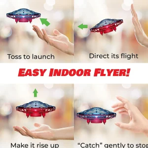 Oriental Trading Toy Cars*Force1- Hands Free Motion Sensor Mini Drone, Easy Indoor Rechargeable Ufo Flying Ball Drone Toy