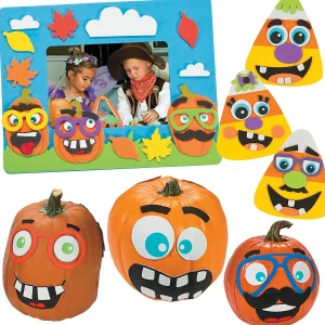Funny Face Pumpkin Craft Kit Assortment - Makes 36<Oriental Trading Flash Sale