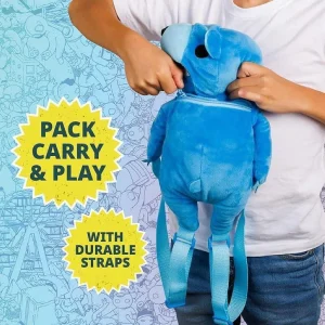 Oriental Trading Character Toys*Gang Beasts Blue Bear Plush Backpack School Bag Video Game Character Pmi International