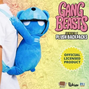 Oriental Trading Character Toys*Gang Beasts Blue Bear Plush Backpack School Bag Video Game Character Pmi International