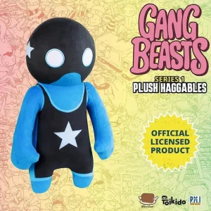 Oriental Trading Character Toys*Gang Beasts Blue Wrestler Plush 12