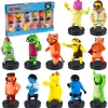 Oriental Trading Character Toys*Gang Beasts Ink Stamper 12Pk Pajamas Cyborg Cat Character Figure Set Pmi International