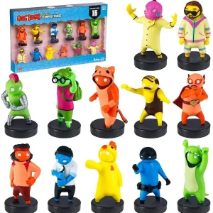 Oriental Trading Character Toys*Gang Beasts Ink Stamper 12Pk Pajamas Cyborg Cat Character Figure Set Pmi International
