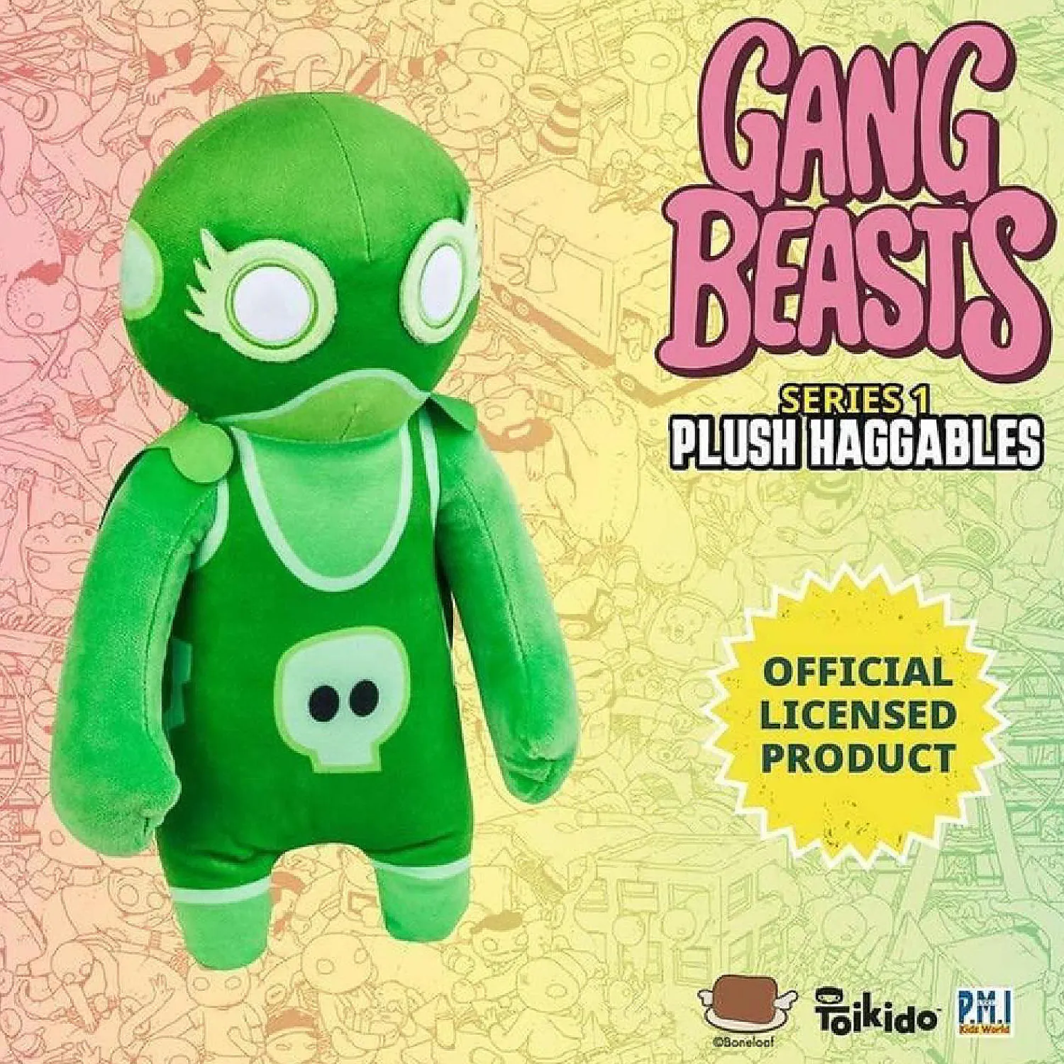 gang_beasts_yellow_and_gr_2.webp Oriental Trading Character Toys*Gang Beasts Yellow And Green Wrestler Plush 2Pk 12" Game Character Doll Figure Pmi International