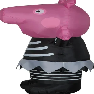 Gemmy Airblown Inflatable Peppa Pig In Skeleton Costume 4.5 Ft Tall Pink<Oriental Trading Best