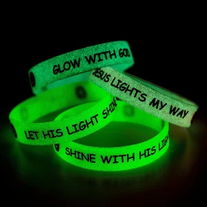 Glow-In-The Dark Christian Pumpkin Bracelets - 12 Pc.<Oriental Trading Discount
