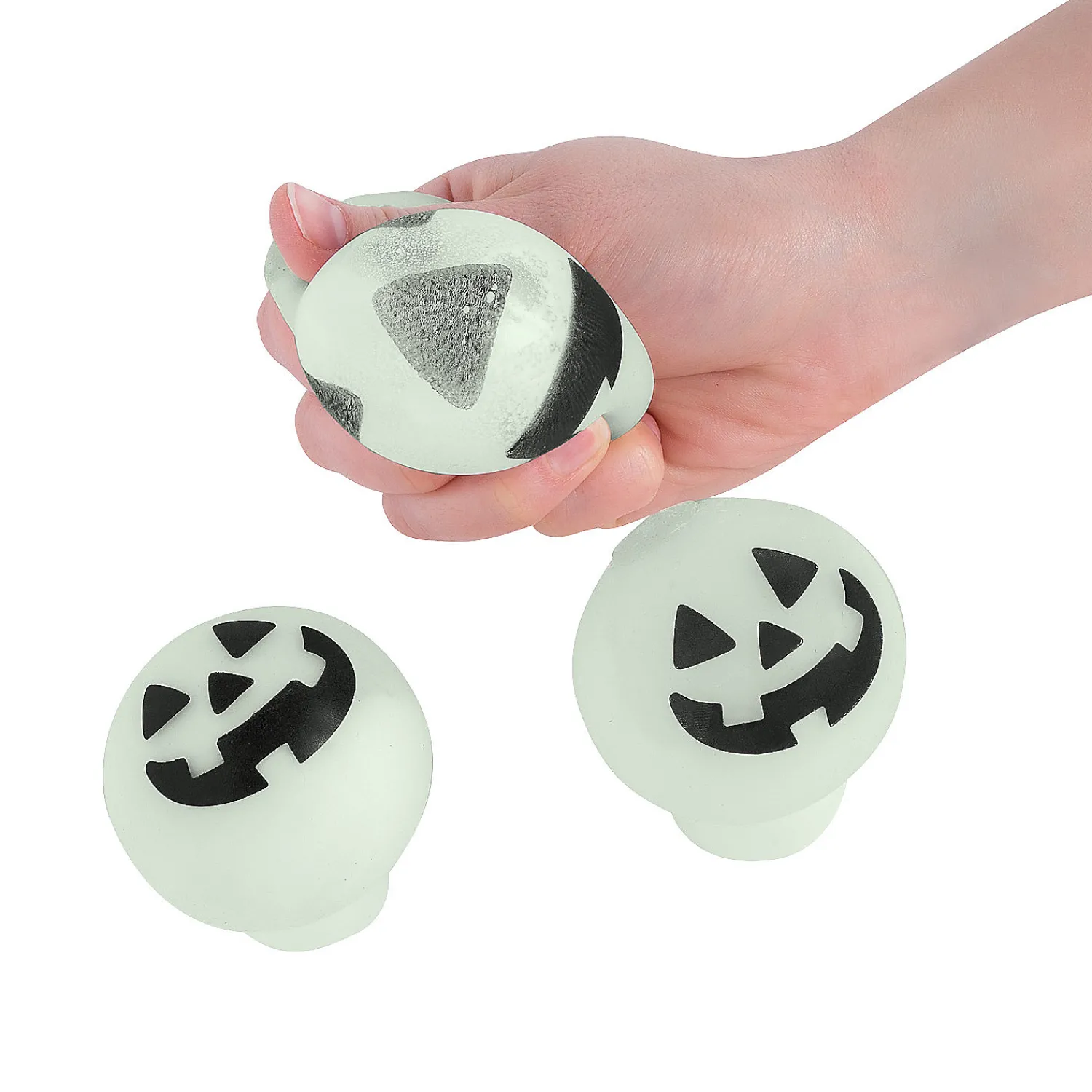 glowinthedark_jackolanter_2-1.webp Oriental Trading Stress Balls & Toys*Glow-In-The-Dark Jack-O'-Lantern Halloween Squeeze Balls - 12 Pc.