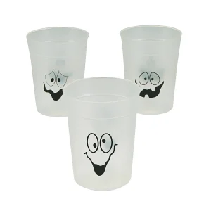 Glow-In-The-Dark Spooky Face Halloween Bpa-Free Plastic Cups - 12 Ct.<Oriental Trading Cheap