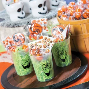 Glow-In-The-Dark Spooky Face Halloween Bpa-Free Plastic Cups - 12 Ct.<Oriental Trading Cheap