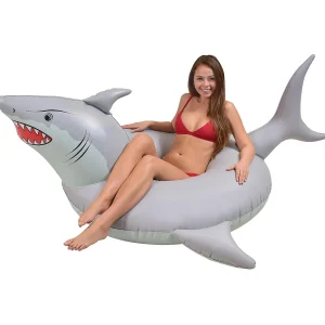 Gofloats 'Great White Bite' Shark Party Tube Inflatable Raft - Fun Pool Float For Adults And Kids<Oriental Trading New