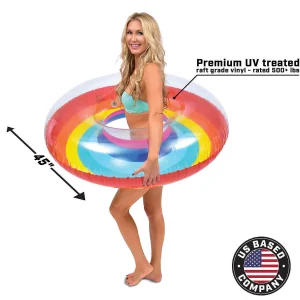 Gofloats Rainbow Party Tube Inflatable Raft<Oriental Trading Best
