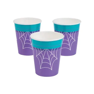 Goofy Ghouls Spider Web Paper Cups - 8 Ct.<Oriental Trading Shop