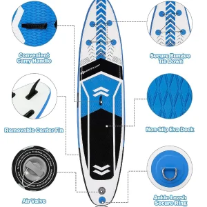 Goplus 10'5'' Inflatable Stand Up Paddle Board Sup With Carrying Bag Aluminum Paddle<Oriental Trading Best