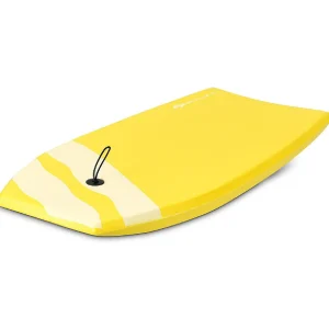 Goplus 41'' Lightweight Super Bodyboard Surfing W/Leash Ixpe Deck Eps Core Boarding Yellow<Oriental Trading Sale