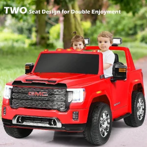 Oriental Trading Toy Cars*Goplus 12V 2-Seater Licensed Gmc Ride On Truck Rc Electric Car W/Storage Box Red