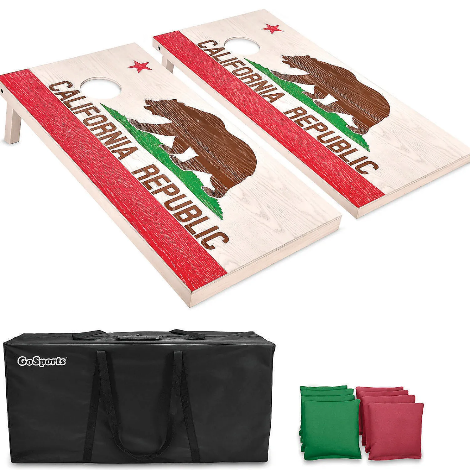 gosports_california_flag__0.webp Gosports California Flag Regulation Size Wooden Cornhole Set<Oriental Trading Cheap