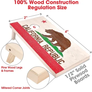 Gosports California Flag Regulation Size Wooden Cornhole Set<Oriental Trading Cheap