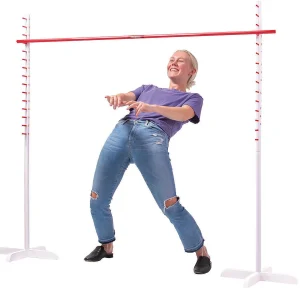 Gosports Get Low Limbo Premium Wooden Limbo Game, Sets Up In Seconds - Fun For Kids & Adults, White, Red<Oriental Trading Fashion