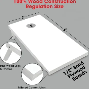 Gosports Regulation Size Wooden Cornhole Set With White Finish - Includes Carrying Case<Oriental Trading Cheap