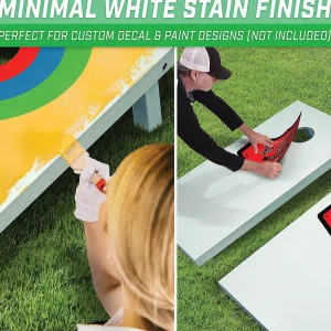 Gosports Regulation Size Wooden Cornhole Set With White Finish - Includes Carrying Case<Oriental Trading Cheap