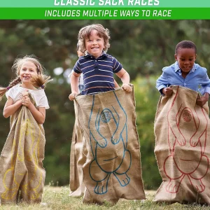 Gosports Roo Racers Sack Race Game 6 Pack - Xl Size Burlap Potato Sack Races For Kids & Adults<Oriental Trading Cheap