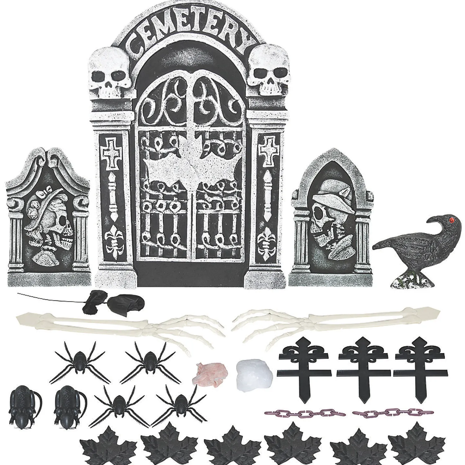 graveyard_halloween_decor_0.webp Graveyard Halloween Decoration Set - 24 Pc.<Oriental Trading Store