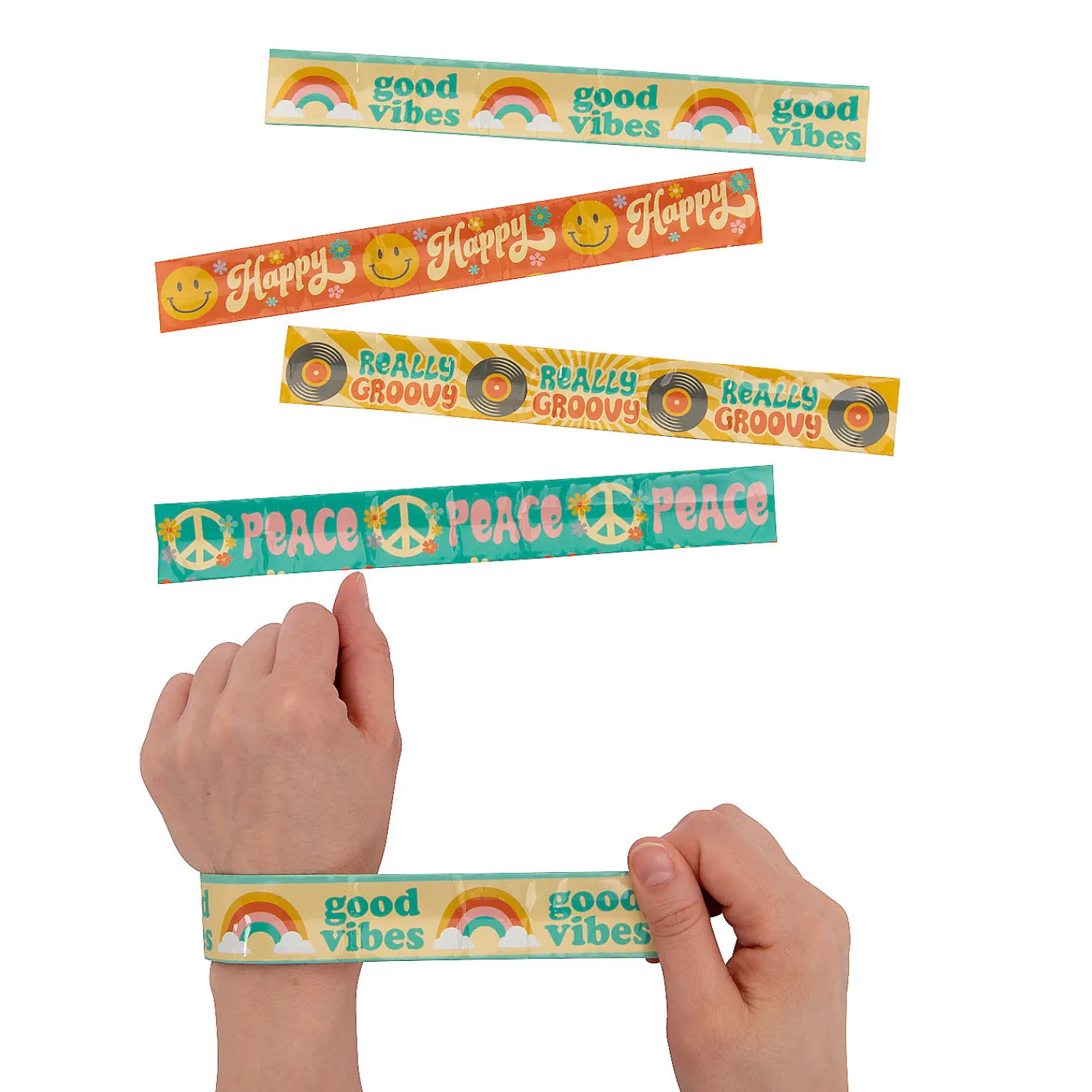 groovy_party_slap_bracele_0.webp Oriental Trading Bracelets*Groovy Party Slap Bracelets - 12 Pc.